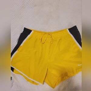 Nike Women's Athletic Shorts in Yellow and Black